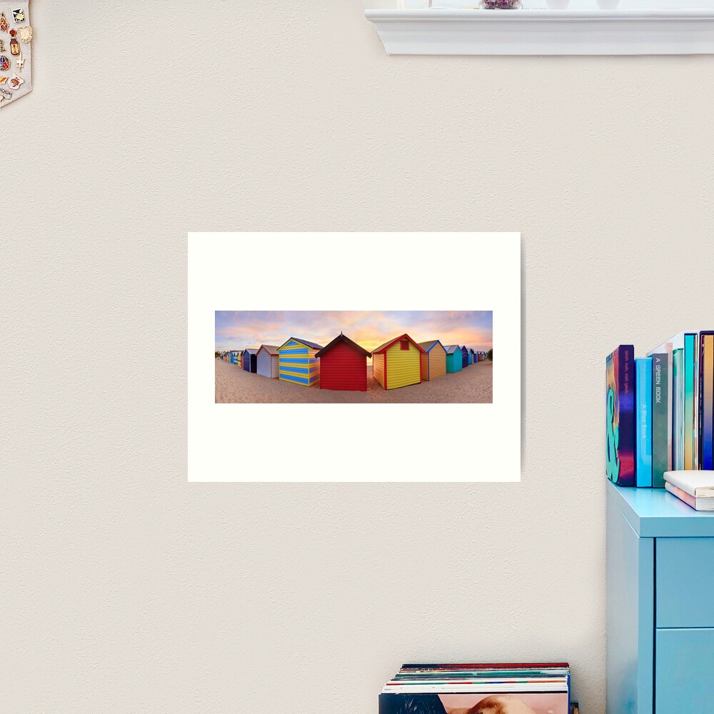 Brighton Beach Boxes, Melbourne, Victoria, Australia Art Print