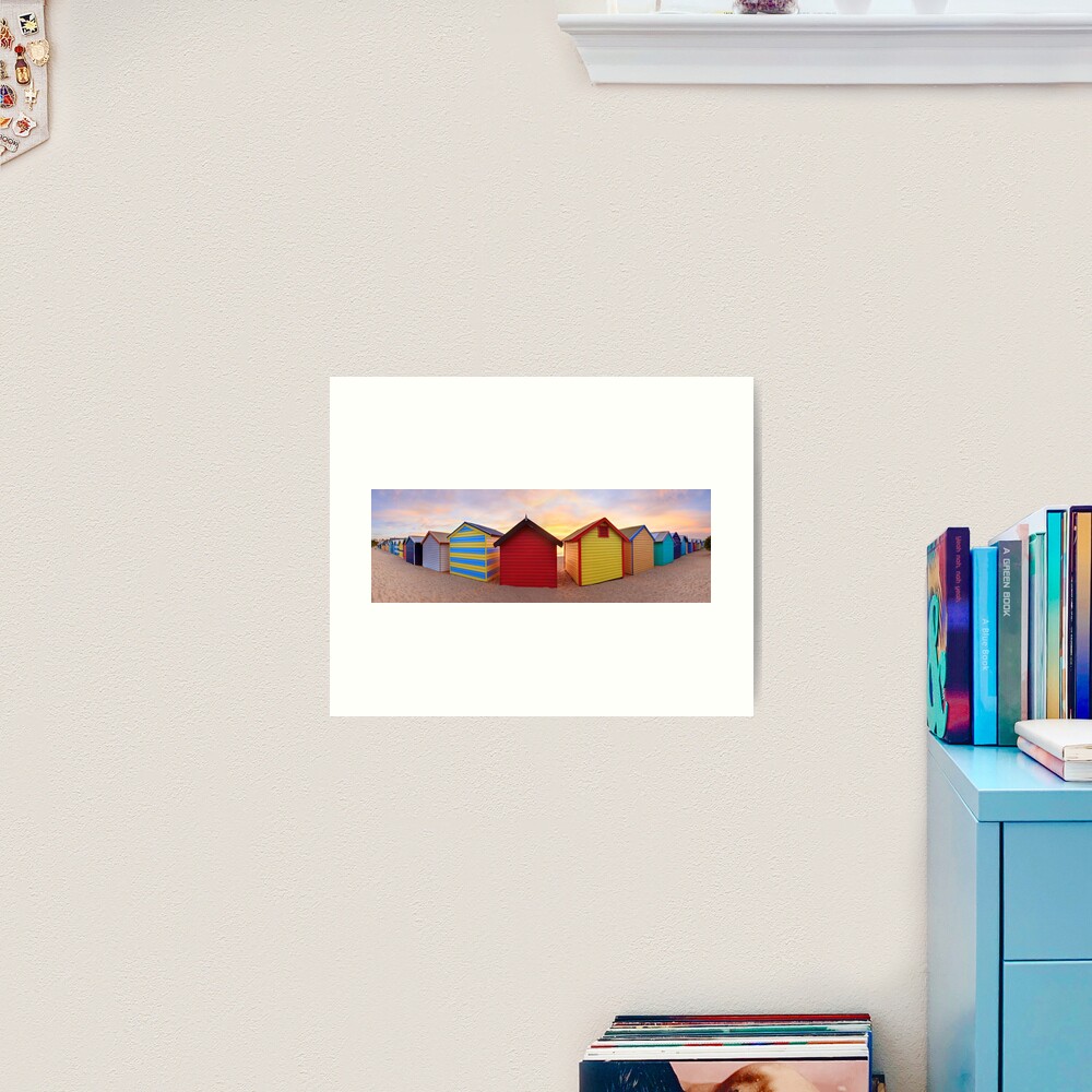 Brighton Beach Boxes, Melbourne, Victoria, Australia Art Print