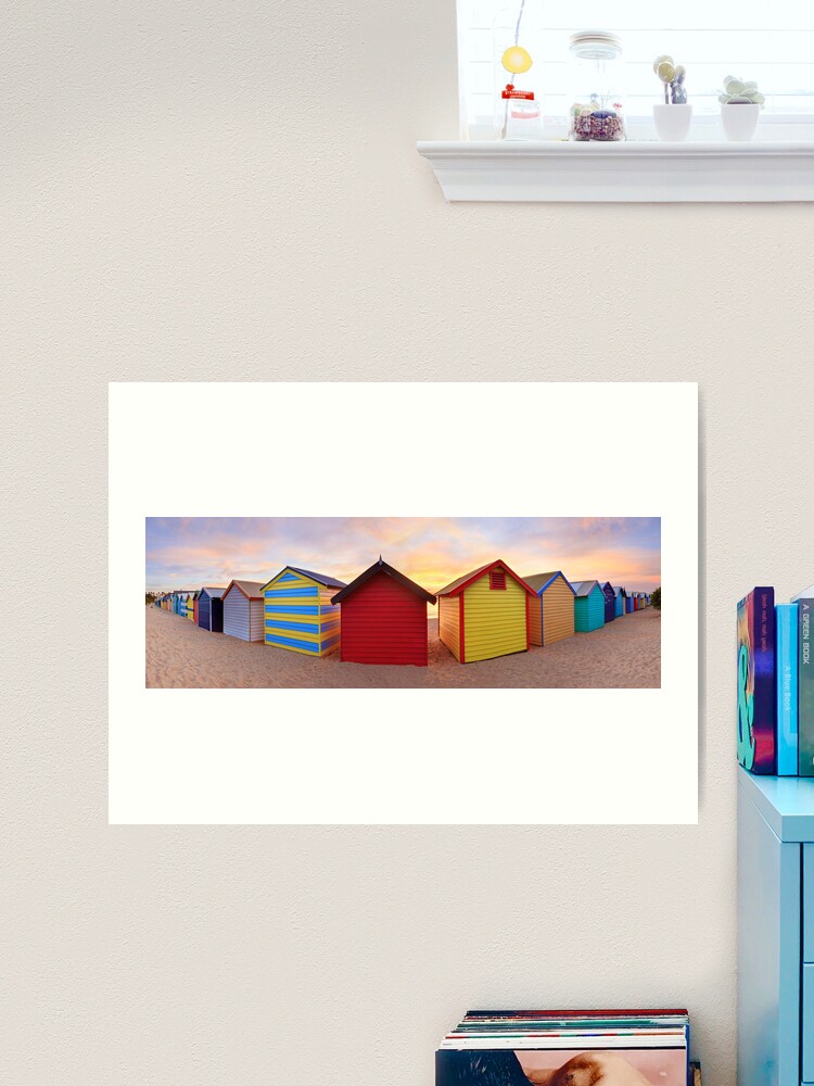 Thumbnail 2 of 3, Art Print, Brighton Beach Boxes, Melbourne, Victoria, Australia designed and sold by Chockstone.