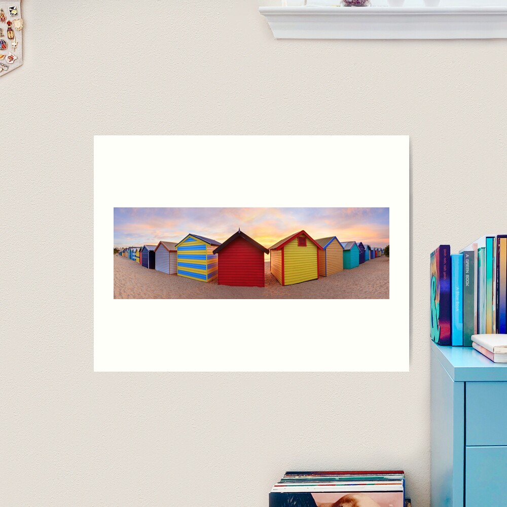 Brighton Beach Boxes, Melbourne, Victoria, Australia Art Print