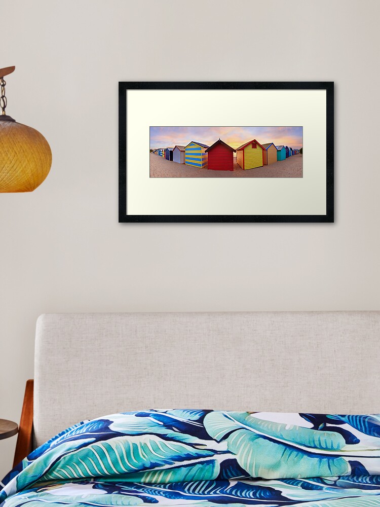 Thumbnail 2 of 7, Framed Art Print, Brighton Beach Boxes, Melbourne, Victoria, Australia designed and sold by Chockstone.