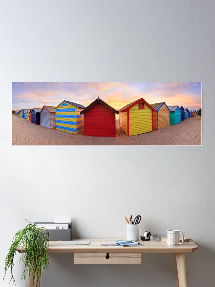 Thumbnail 2 of 3, Poster, Brighton Beach Boxes, Melbourne, Victoria, Australia designed and sold by Chockstone.