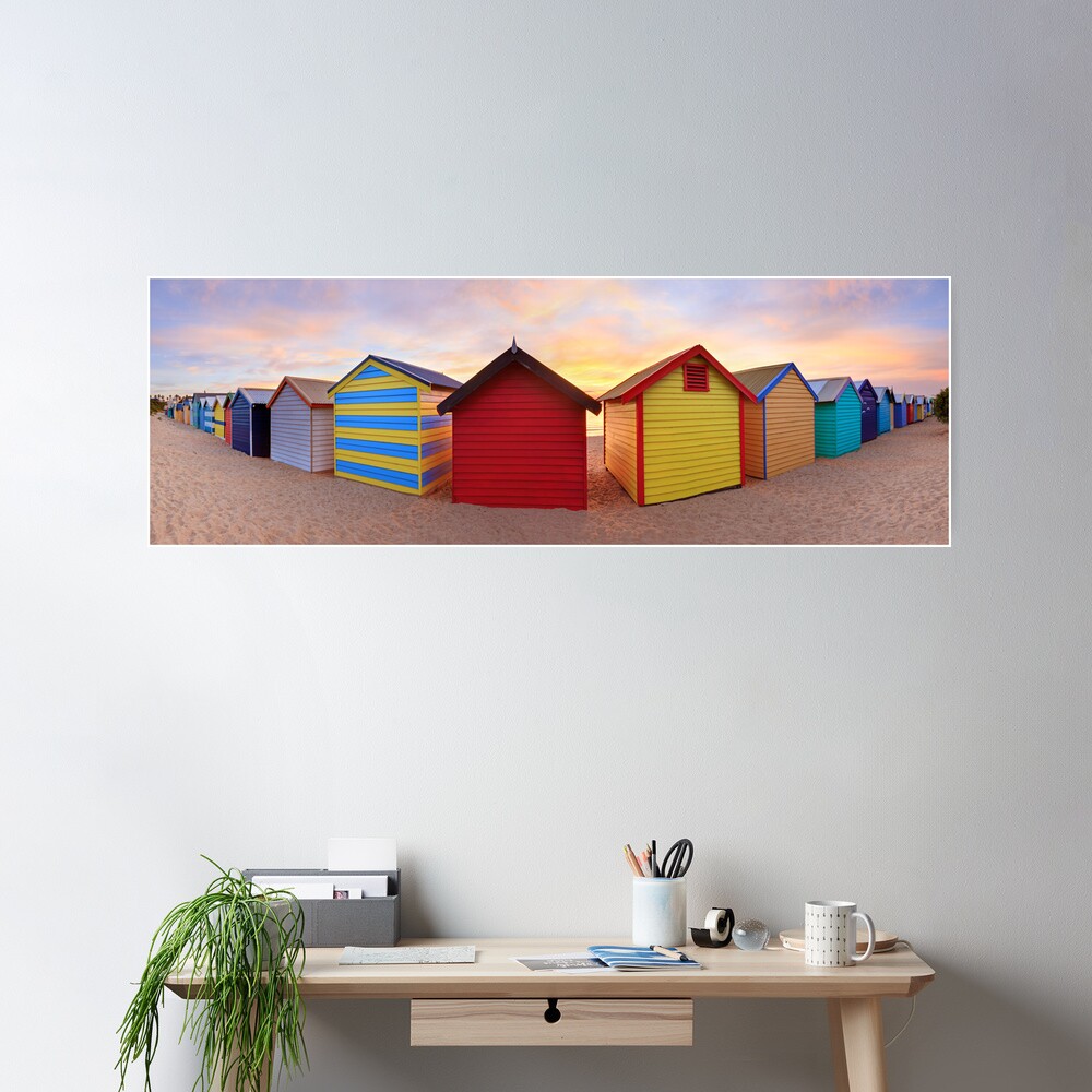 Brighton Beach Boxes, Melbourne, Victoria, Australia Poster