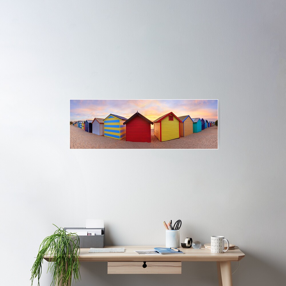 Brighton Beach Boxes, Melbourne, Victoria, Australia Poster