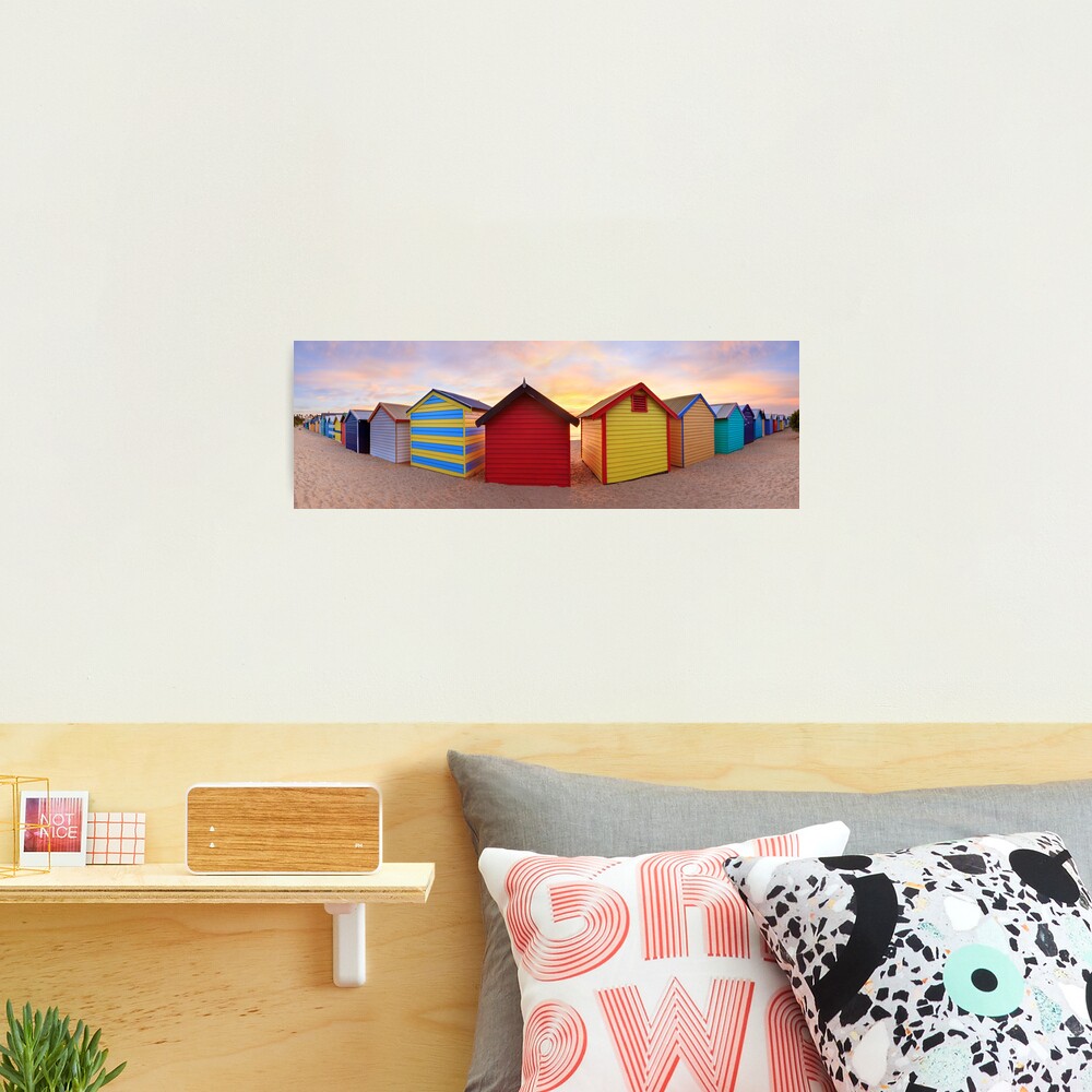 Brighton Beach Boxes, Melbourne, Victoria, Australia Photographic Print