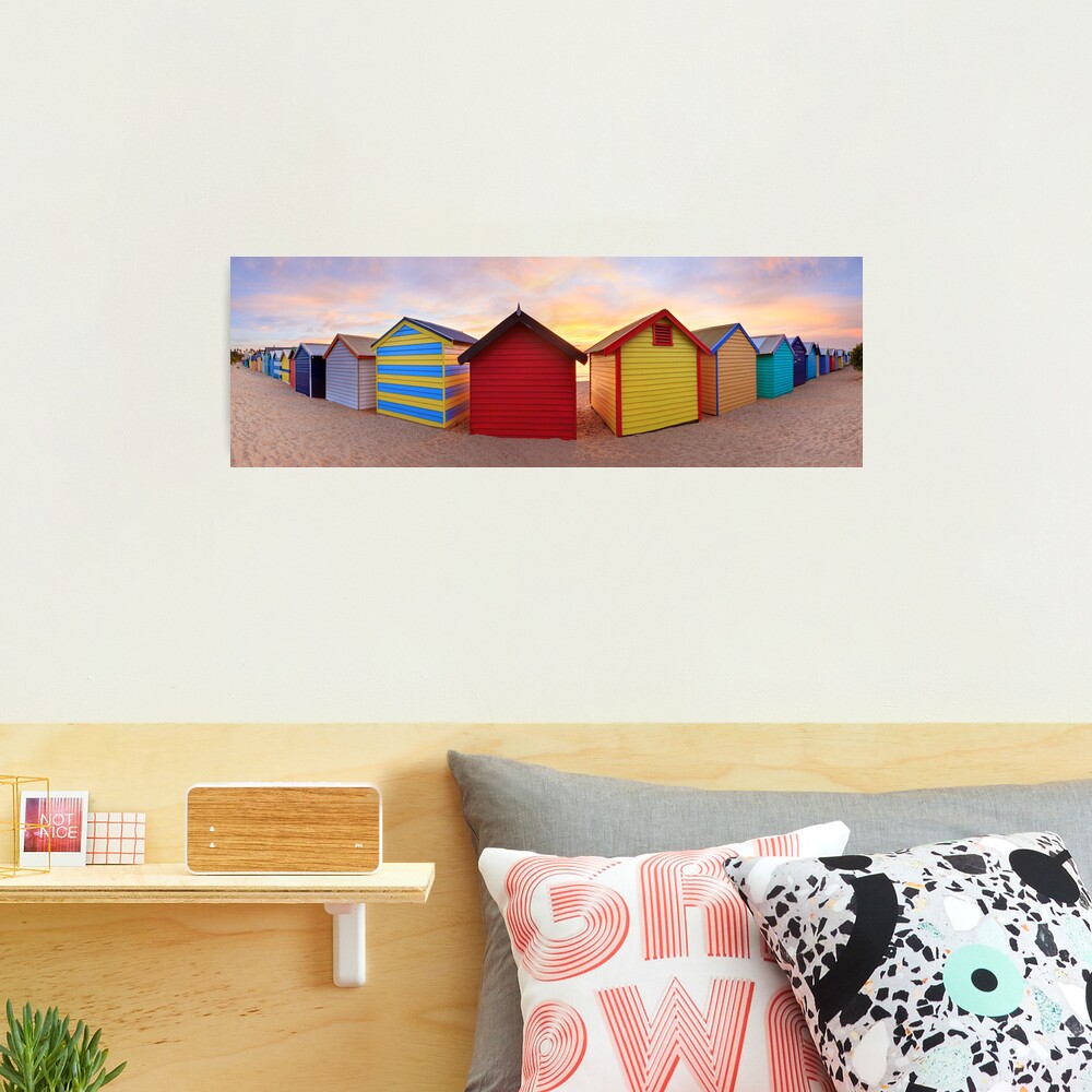 Brighton Beach Boxes, Melbourne, Victoria, Australia Photographic Print