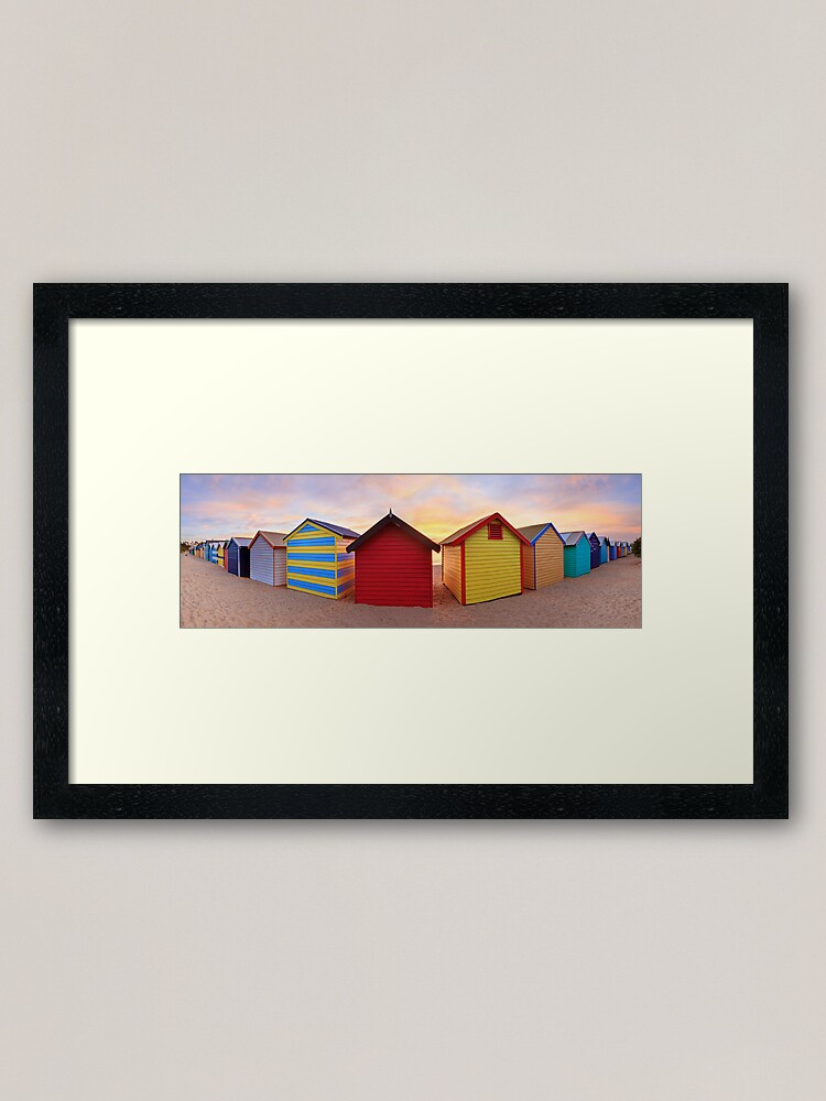 Alternate view of Brighton Beach Boxes, Melbourne, Victoria, Australia Framed Art Print