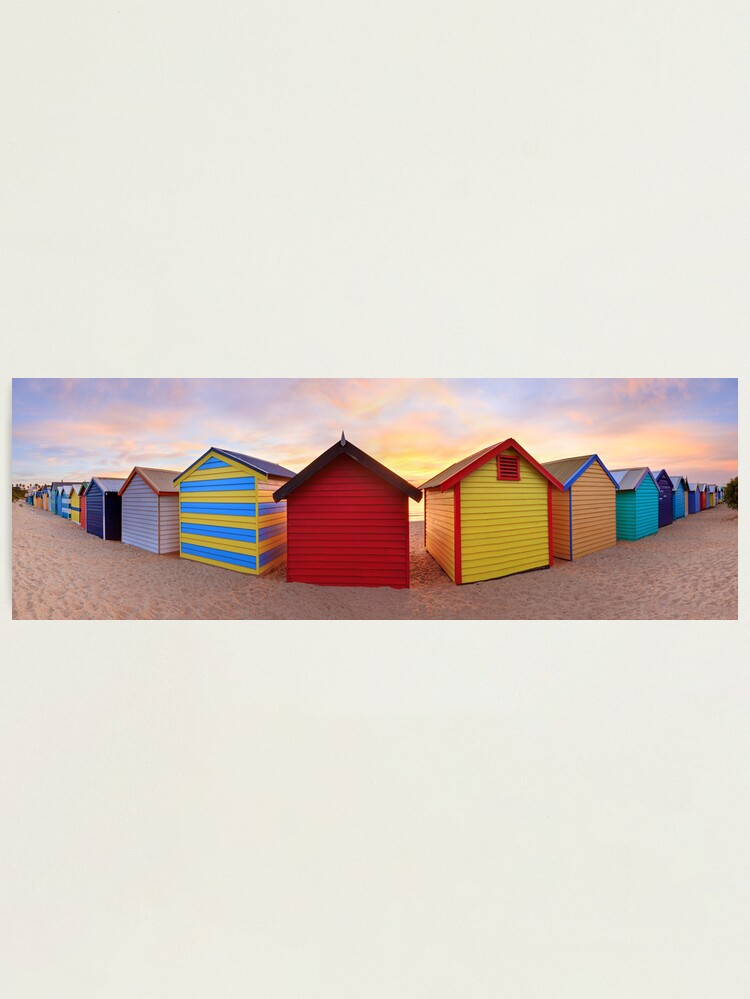 Alternate view of Brighton Beach Boxes, Melbourne, Victoria, Australia Photographic Print