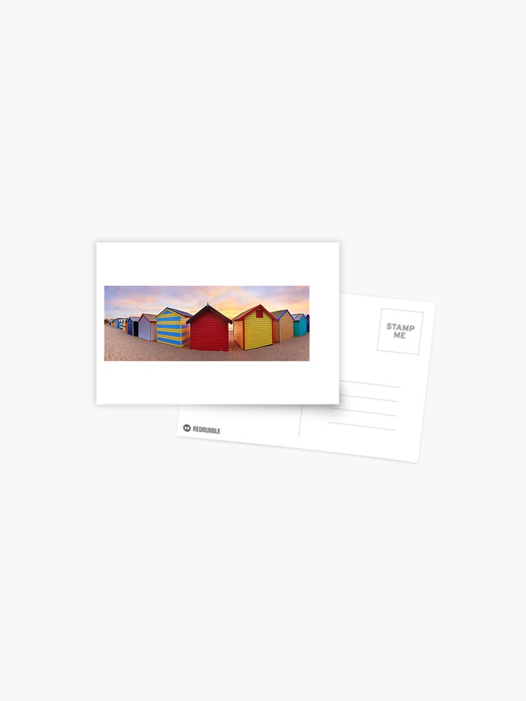 Thumbnail 1 of 2, Postcard, Brighton Beach Boxes, Melbourne, Victoria, Australia designed and sold by Chockstone.
