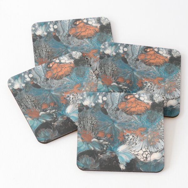 Item preview, Blue and Copper, Acrylic Pour designed and sold by Dodie Mccandless.