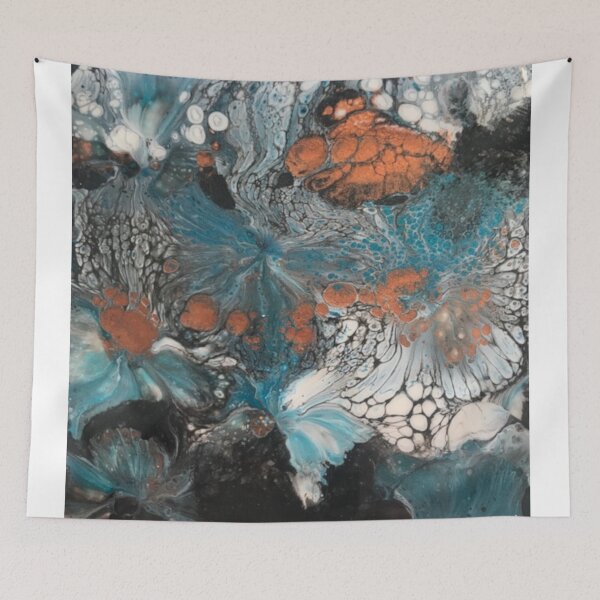 Item preview, Blue and Copper, Acrylic Pour designed and sold by Dodie Mccandless.