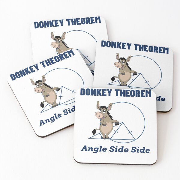 Item preview, Donkey Theorem Angle Side Side - Funny Math Design - White Background designed and sold by passiveisopod.