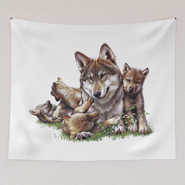 Item preview, Playful Wolf Pups designed and sold by Salmoneggs.