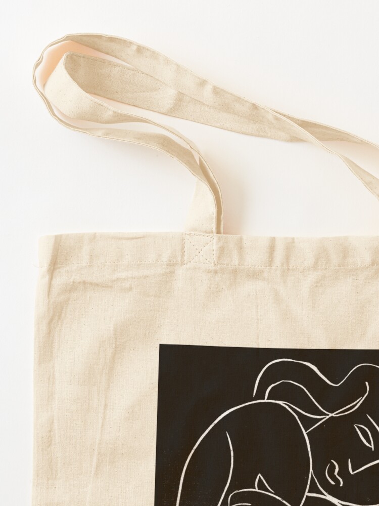 Alternate view of TAHITIAN LADY : Vintage Matisse Black and White Painting Print Tote Bag
