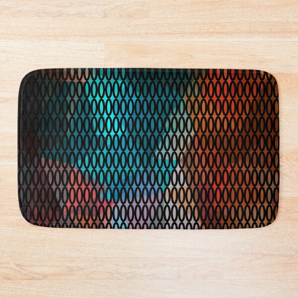 Item preview, Abstract print of triangles polygon print. Bright dark design colors designed and sold by fuzzyfox.