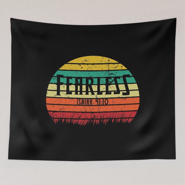 Item preview, Fearless Isaiah 41:10, Retro Sunset,  Christian Gift, Vintage, Sunset designed and sold by ChristianLife.
