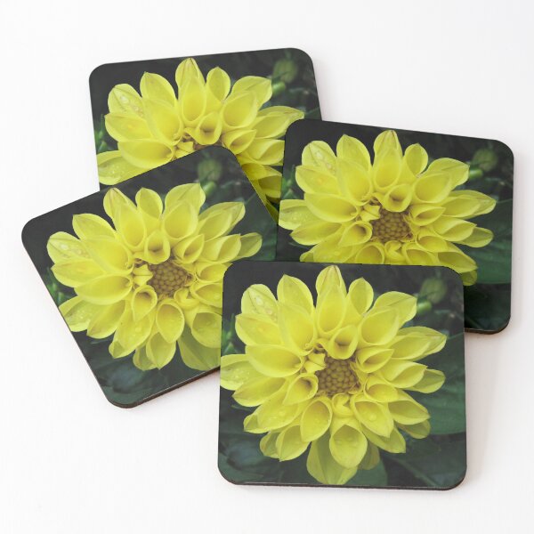 Item preview, Raindrops on Yellow Dahlia designed and sold by BlueMoonRose.