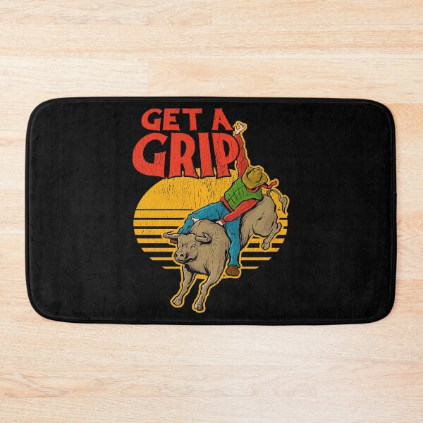 Item preview, Get A Grip Funny Bull Riding Pun designed and sold by perfectpresents.