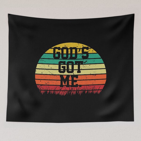 Item preview, God's Got Me, Retro Sunset,  Christian Gift, Vintage, Sunset designed and sold by ChristianLife.