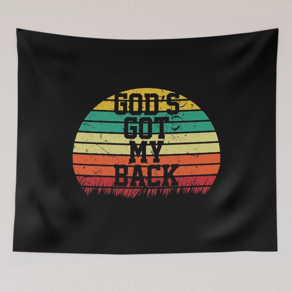 Item preview, God's Got My Back, Retro Sunset,  Christian Gift, Vintage, Sunset designed and sold by ChristianLife.