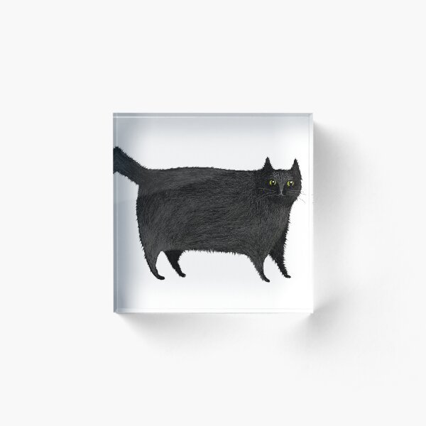 Fat Cat Archie. Acrylic Block