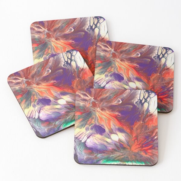 Item preview, Purple and Red color scheme. Abstract Acrylic Pour designed and sold by Dodie Mccandless.