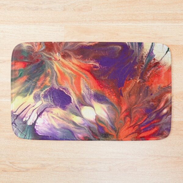 Artikelvorschau, Lila und rotes Farbschema. Abstrakte Acrylguss entworfen und verkauft von Dodie Mccandless.