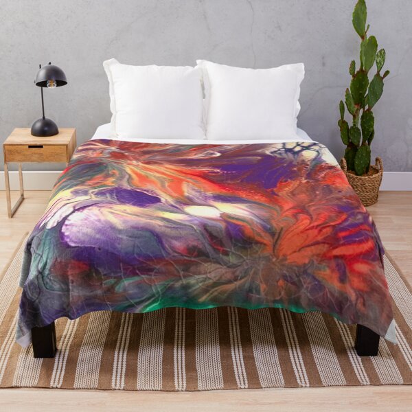 Item preview, Purple and Red color scheme. Abstract Acrylic Pour designed and sold by Dodie Mccandless.