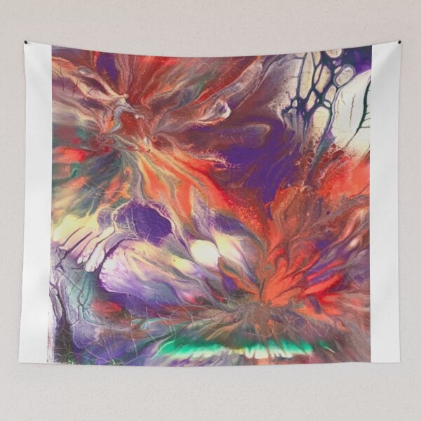 Item preview, Purple and Red color scheme. Abstract Acrylic Pour designed and sold by Dodie Mccandless.