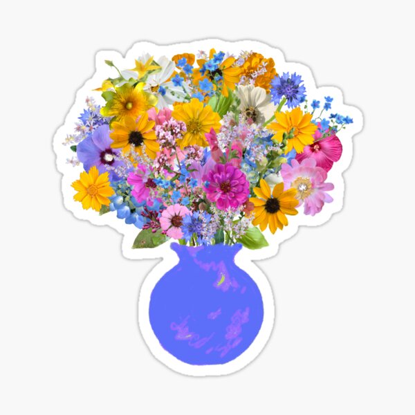 French blue vase with sunny bouquet sticker by Tea with Xanthe Sticker