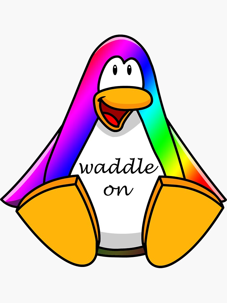 eat the rich - club penguin Sticker for Sale by charlottespice