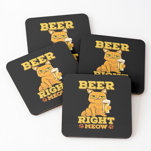 Item preview, Beer Me Right Meow Funny Cat Drinking Pun designed and sold by Maria Garcia.