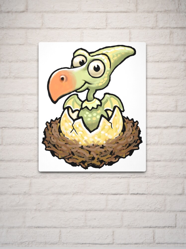 Cute Baby Pterodactyl Hatching from Egg Art Print for Sale by Steve Sack