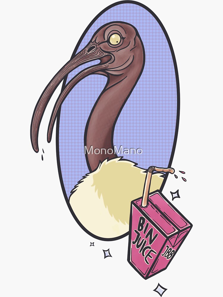 "Bin Chicken Urban Legends (Black Headed Ibis)" Sticker for Sale by
