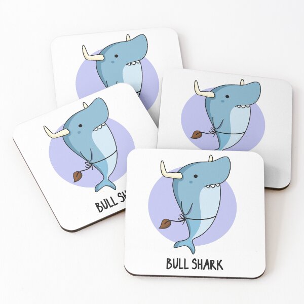 Item preview, Bull Shark Funny Animal Shark Puns  designed and sold by punnybone.