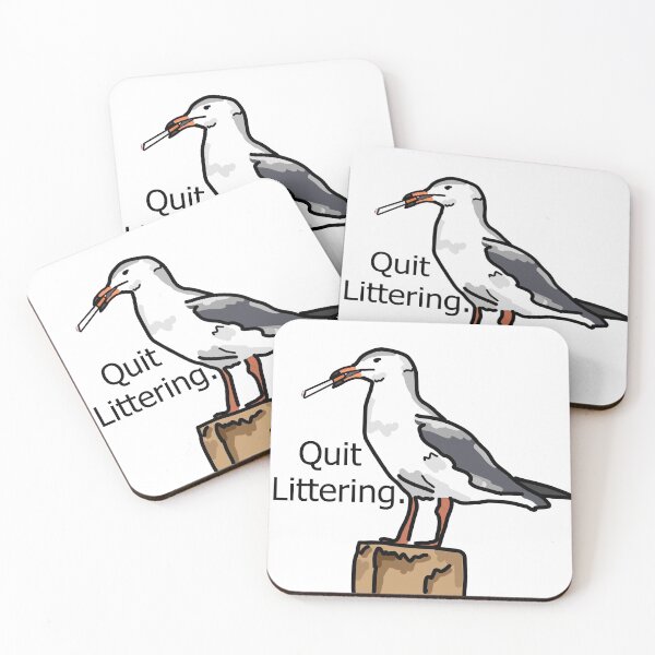 Item preview, Quit Littering designed and sold by TheBeardedCat.