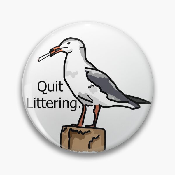 Item preview, Quit Littering designed and sold by TheBeardedCat.