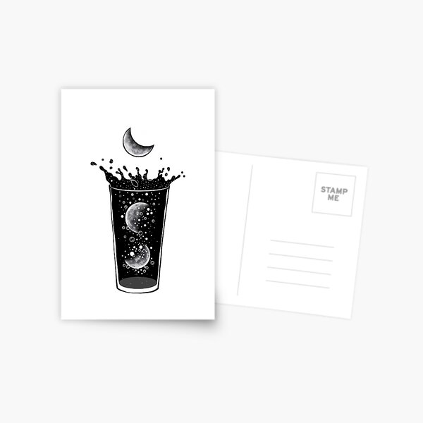 Mondscheiben in Soda Postkarte