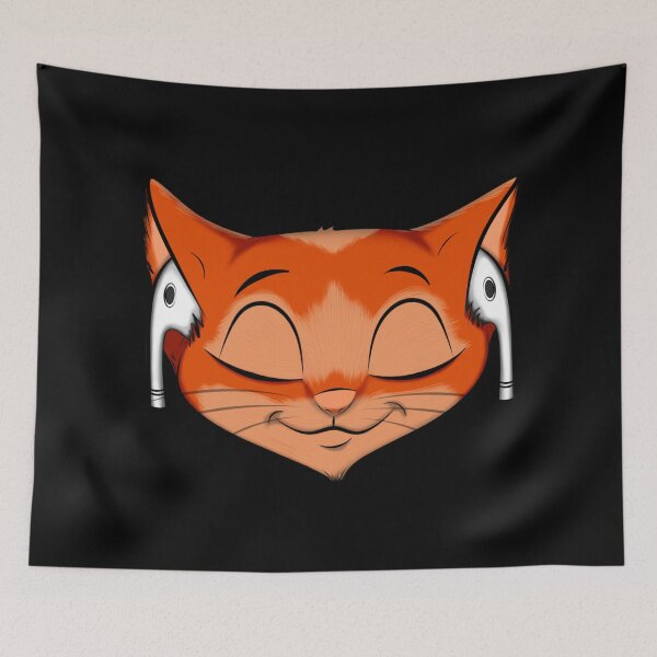 Item preview, Cat with bluetooth headphones listening to music designed and sold by smARTwork.