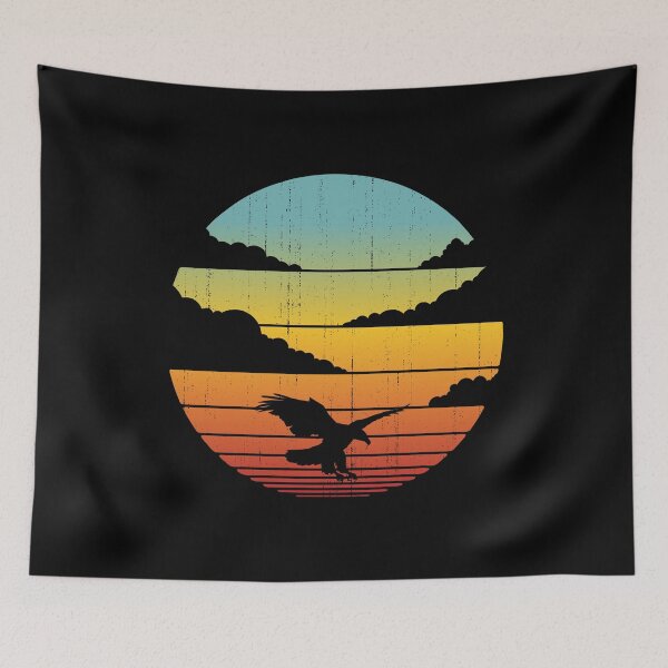 Item preview, Eagle Retro Sunset Vintage 60s 70s Shirt for Men Women Boys Girls Kids Bird Lovers Gift designed and sold by LiqueGifts.