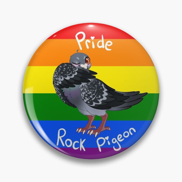 Item preview, Pride Rock Pigeon Pin designed and sold by Enchanteddove.