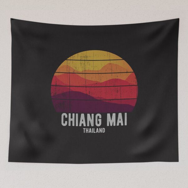 Item preview, Vintage Chiang Mai Thailand Mountain Sunset Thai  designed and sold by UrbanHype.