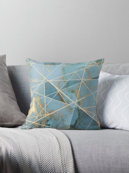 Item preview, Marble Design - Gold Effect - Turquoise Blue, Teal Marbling designed and sold by Studio Hues.