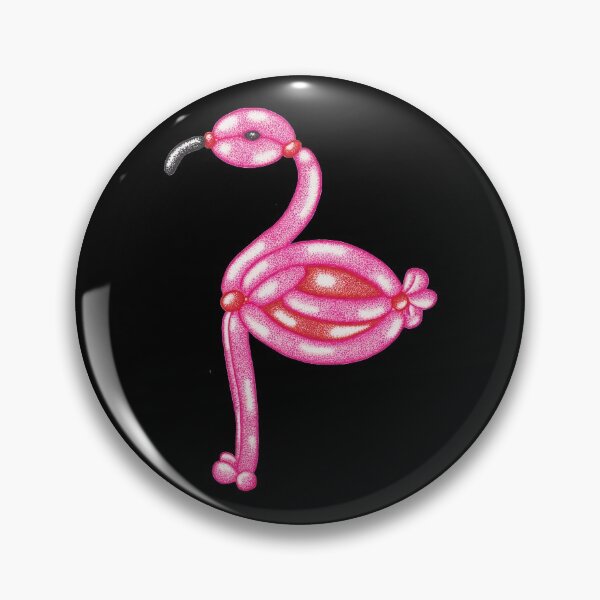 Item preview, Pink flamingo balloon twisting inpsired pointillism drawing designed and sold by MitoP.