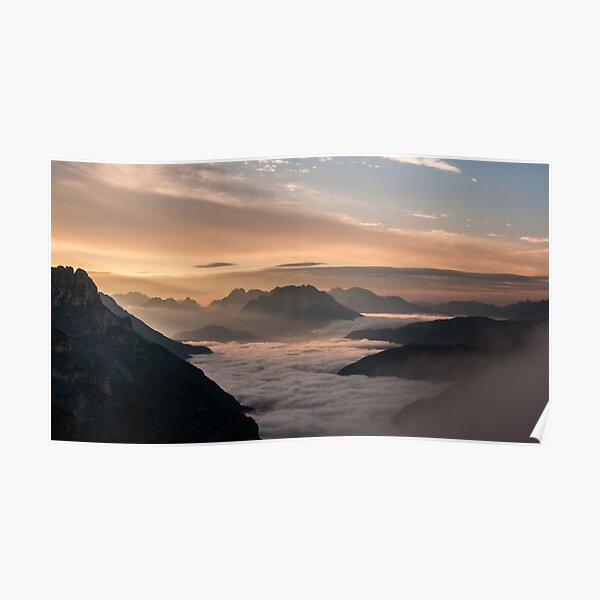 Valley of clouds Poster