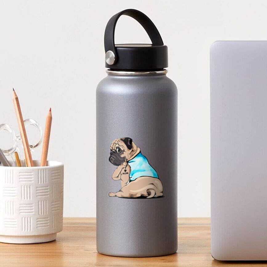 Pug Is A Bundle Of Pure Love Best Dog Mom Ever Funny Water Bottle With  Times To Drink Motivational Drinking Water Bottles With Carrying Strap -  Temu United Arab Emirates