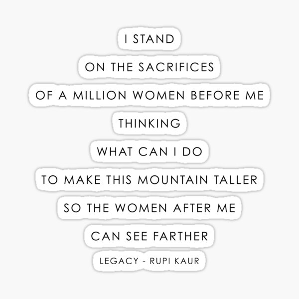 Item preview, I stand on the sacrifices of a million women before me thinking designed and sold by corbrand.