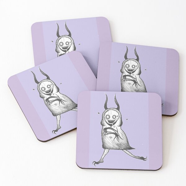 Romping with the Flies Coasters (Set of 4)