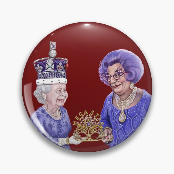 Item preview, Dame Edna Everage and Queen Elizabeth II by James Brennan designed and sold by dameednaeverage.