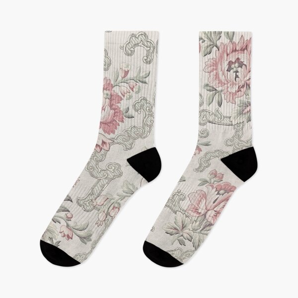 Item preview, Antique French Faded Floral Fabric  designed and sold by FuzzyHoney.